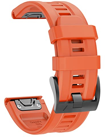 ISABAKE Watch Strap for Fenix 8 47mm/7/6 Pro/5 Plus, 22mm Silicone QuickFit Replacement Band for Approach S60/S62 Smartwatch