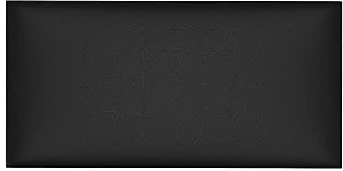 vidaXL Wandpaneele 12 Stk., Wandpolster Wandkissen Dekoration, Bettkopfteil Wandverkleidung DIY-Design, Polsterpaneel, Schwarz 60x30 cm Kunstleder