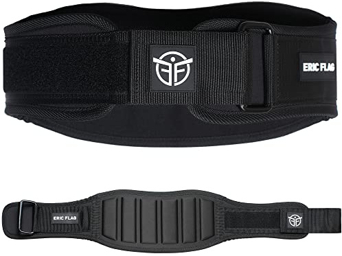 Eric Flag Gewichthebergürtel für Herren und Damen - Krafttraining, Bodybuilding, Gewichtheben, Powerlifting, Gym - Bequemer Gewichtsgürtel, Gym Belt aus Nylon, Perfekt für Squat & Deadlift