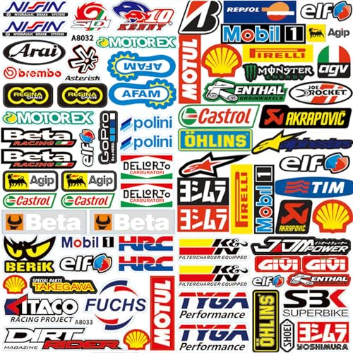 3 Stück Motocross Aufkleber Moped Sticker Auto Tuning Aufkleber Folie Aufkleber Set Stickersracing Mtb Aufkleber Geeignet Für Motorrad Skateboard Auto Rollerhelm Und Motocross Aufkleber（Typ A）