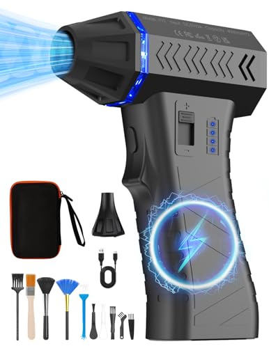 LAMA Souffleur de poussière électrique, 130 000 tr/min mini souffleur à jet Mini souffleur électrique à jet, mini souffleur à jet sec, souffleur d'air rechargeable pour clavier, PC, voiture
