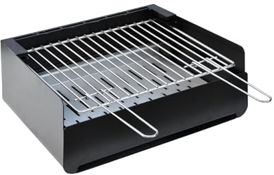 Tuozi - Parrilla de Acero EGO Griller 78 cm para Barbacoas Plan y Venit con Revestimiento Negro Anticalórico – Accesorio Universal para Cocinar a la Brasa al Aire Libre