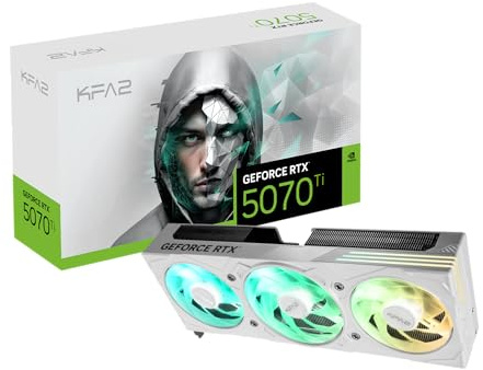 KFA2 GeForce RTX™ 5070 Ti 1-Click OC, Xtreme Tuner App Control, 16GB, GDDR7, 256-Bit, DP 2.1b*3/HDMI 2.1b/DLSS 4/Gaming Grafikkarte (RTX 50 Series, White, EX Gamer)