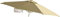 TRGCJGH Sombrilla de Balcón a Pared, Parasol Excéntrico de Jardín, Parasol de Aluminio con Reclinable y 8 Varillas, 280g/m2(2.5m(8.2ft),Khaki)