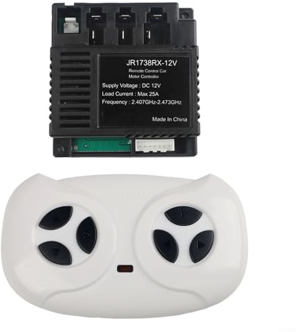 URPIZY JR1738RX Ricevitore 12V per Auto Elettriche per Bambini con Telecomando 2.4G, Accelerazione Morbida, Guida Sicura, Materiale ABS, per Veicoli Telecomandati, Set Completo (set completo)
