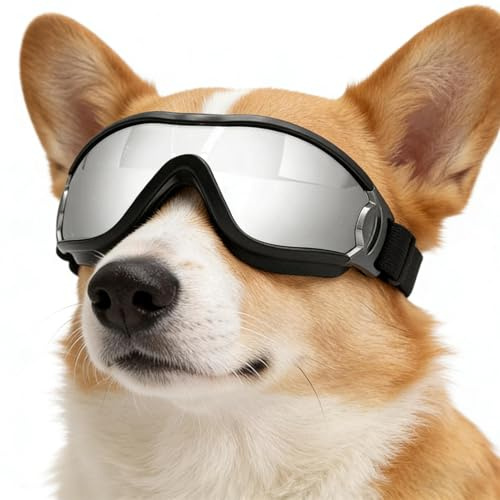 Occhiali da sole per cani,Resistenti agli urti e al - Occhiali protettivi per cani - per Cani e Grandi per Campeggio Escursioni Uso Interno Esterno