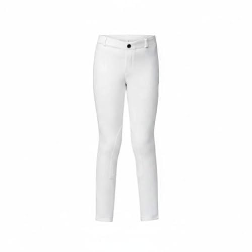 LeeQinersw Pantalon d'Équitation Enfant Culotte Cavalière Enfant Bas Matière Respirante pour Confort Quotidien Coupe Gainante Souple Aidant la Concentration, White, 160
