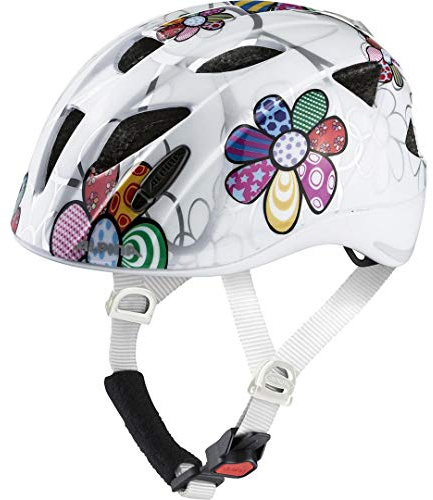 ALPINA Ximo Flash, Caschi Da Ciclismo Unisex Bambini, White Flower, 45-49