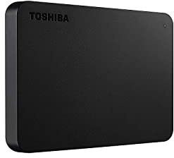 Toshiba Canvio Basics 1TB Portable External Hard Drive USB 3.0, Black - HDTB410XK3AA