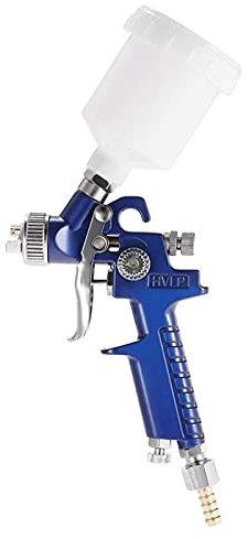 Pistola Rociadora 1,0mm HVLP Pistola Pulverizadora Aerográfica Alimentación por Gravedad 120cc para reparación de Pintura de automóviles