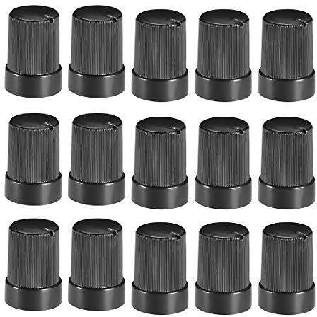 sourcing map Knopf für Lautsprecher Effektgerät Verstärker Potentiometer Knopf 6mm Wellenbohrung 10x14mm 15St