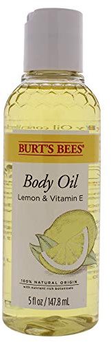 Burts Bees Body Oil - Lemon and Vitamin E Unisex Oil 5 oz, White