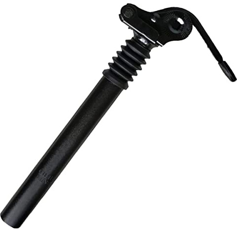 TLMQYXZE 27.2/25,4/31,8/28,6 mm Fjädersadelstöd E-cykel sadelstöd stötdämpare cykel sadelstöd med vikbar aluminiumlegering för elcykel vikbar cykel (färg: Svart 27,2 x 300 mm)