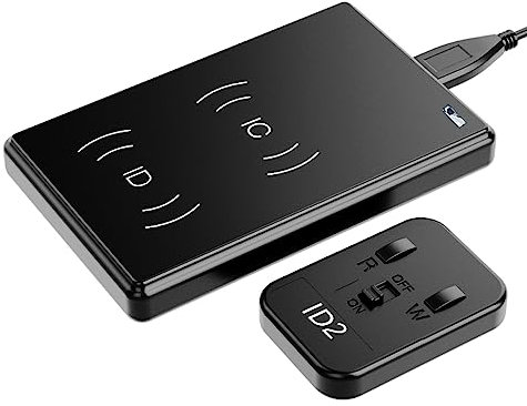 RGTTOTG Lettore di CD e CD, lettore smart per chiavi, fotocopiatrice, IC, lettore NFC, frequenza 125 kHz, programmatore di schede USB per lettura e scrittura di anelli intelligenti R4 e R5 (CDS)