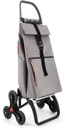 Carro Rolser Big Tweed 6 Ruedas Sube Escaleras Plegable - Gris