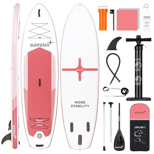 Surfstar Planche de Paddle Gonflable avec Technologie de soudage, Planches de Sup gonflables Ultra Larges de 86cm avec Support de caméra, Planches de Stand up Paddle Tout Autour pour Adultes