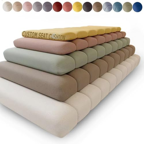 KYMMPL Anpassad fönsterbänkkudde tjock bekväm sittdyna vattentät antifouling bänkdyna mjuk beröringskudde för burspråk inomhusmöbler (brun 140 x 35 x 6,5 cm)