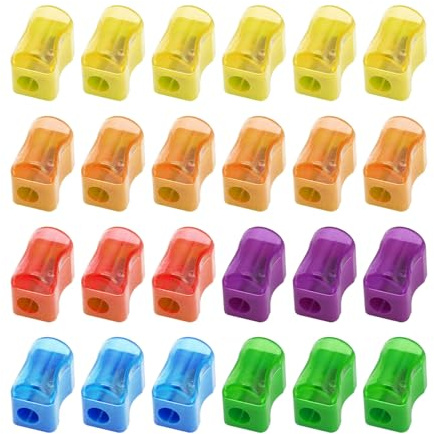 Paquet De 24 Mini Taille-Crayons, Petits Taille-Crayons Colorés, Taille-Crayons Pour Enfants, Taille-Crayons Manuels, Taille-Crayons Portables, Adaptés À La Maison, À L'École, Au Bureau