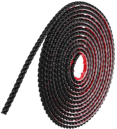 sourcing map Moldura de despegar y pegar para paredes, 0.4 pulgadas x 16 pies, moldura flexible autoadhesiva, tiras de paneles de pared, borde de papel tapiz para bricolaje, zócalo de pared, color