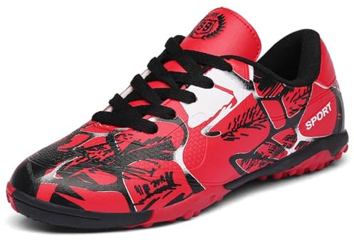 BAODLE FG/AG Chaussures de football pour enfant garçon Chaussures basses d'extérieur TF Chaussures de football d'entraînement professionnel Chaussures de sport
