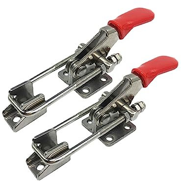 Angoily 2pièces Loquet à Bascule Pince Métal Réglable Pour Porte Armoire Boîte Coffre Sans Poignée