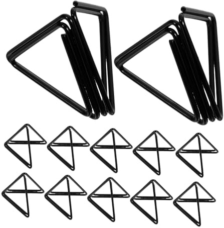 PRETYZOOM 36 Piezas Porta Tarjetas Triangulares de Metal Porta Tarjetas de Alambre para Mesa Soporte Decorativo para Fiestas Bodas Oficina Clips para Fotos de Mesa y Notas Decoración de Cent
