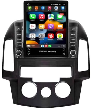 XEILLO Autos Sistema De Navegación para Hyundai i30 2007 2008 2009 2010 2011 2012,Pantalla Grande Android con Control Central GPS Y Radio Bluetooth Integrada