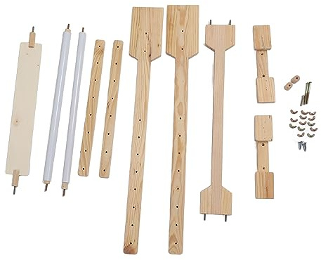 Keenso Easy to Assemble Rotating Cross Stitch Stand, WearResistant Adjustable Wooden Cross Stitch Embroidery Hoop Holder for Kit