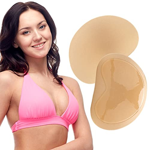 Nimiah Silicone Bra Inserts Breast Pads Sticky Push-up Inserts for Swimsuits Dresses Bikini Top 1 Pairs