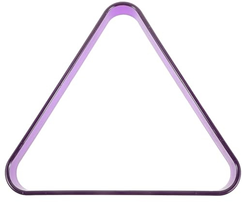 Amosfun Triangle de Billard Américain Grand Format 2-1/4 en Plastique Violet Support de Boules pour Table de Billard Accessoire Stable et Portable pour Salle de Jeux