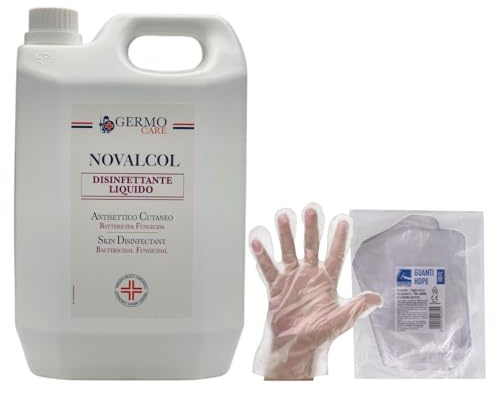 Disinfettante Liquido, Prodotto Pronto All’Uso, 3000ml, Deterge, Deodora e Disinfetta + 100pz Guanti HDPE Monouso