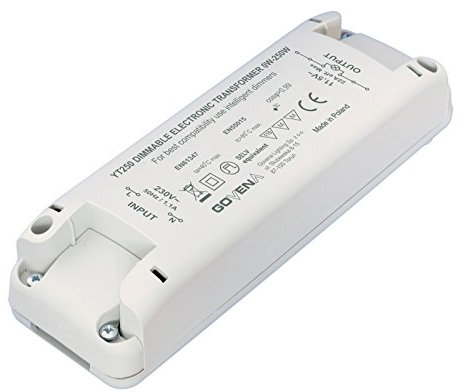 0W - 250W Dimmable Electronic Transformer YT250 - low voltage halogen and 12Vac LED lights