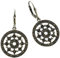 Zeeme Gemstones Damen Ohrringe 925/- Sterling Silber 3,8cm Geschwärzt Markasit schwarz 360230354