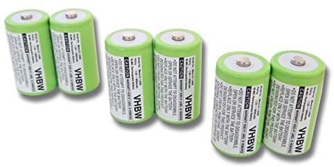 vhbw 6X Akku kompatibel mit PerfectPro UKW-Radio Fatbox Funkgerät, Walkie Talkie (3000 mAh, 1,2 V, NiMH)