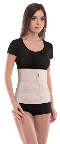 TOROS-GROUP – Faja Postparto – Faja Postoperatoria Abdominal – Banda de Soporte para Rehabilitación y Sujeción del Abdomen tras Cirugía o Parto, Altura 31 cm – XXL, Beige