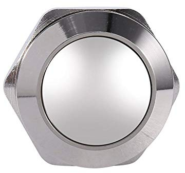 Für Taster Hupe 12V - Schalter Taster 12V Schraub Wasser Hupe - 19Mm 12V Auto Motor Start,Wasserdicht Auto Motor Universal Start Druckschalter Zündung Starter Metall Rundkopfrückstellschalter