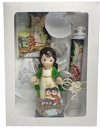 Catholic Baptism Candle Set for Boys and Girls - Baptismal Candles Decorations Kit