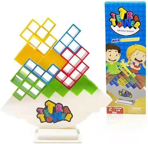 DIOTTI Tetris Tower Balance-Spiel, Dekompressions-Balance-Bausteine, Balancierendes Stapelspielzeug für Kinder Erwachsene, Denkspiel-Baustein-Intelligenz-Lerngeschenk, Tischspiele
