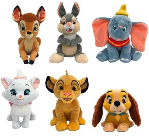 Simba 6315876247NPB - Disney Tierfreunde Kuscheltiere - Disney Tierfreunde wie Plüschtiere, Erhältlich als Bambus, Stampe, Marie, Dumbo, Dame oder Strol, 25 cm, Ab 0 Monaten, Zufällige Auswahl