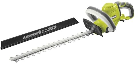 RYOBI 450 W Elektro-Heckenschere RHT4550HS, 50 cm Messerlänge, Diamantgeschliffene Messer, GripZone - gummierte Griffflächen, Ganzhand-Betriebsschalter, Kabelzugentlastung