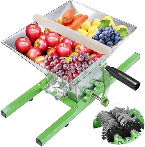 XMTECH Obstmühle mit 7L Trichter Apfelpresse Obsthäcksler Maischemühle Obstpresse von Saft Würze oder Most