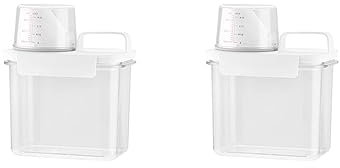 Feriuzymix Lot de 2 distributeurs de détergent à lessive hermétiques pour noix 1,1 l