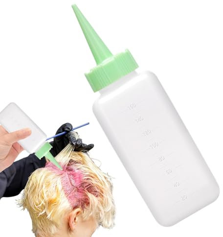 Smileshiney Bottiglie da spremere per salse e vernice | Tintura traslucida per capelli | Applicatori di colore per capelli