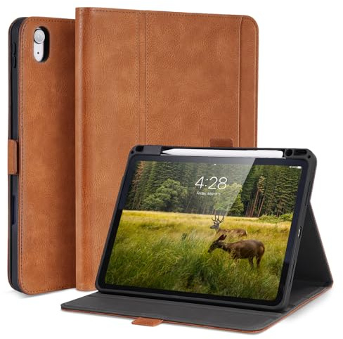 AsileCuir Coque pour iPad A16 11ème Gén/iPad 10ème Génération,Marron