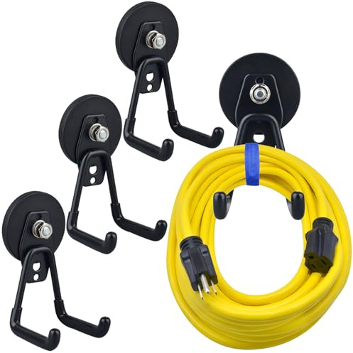 MUTUACTOR Crochets robustes avec revêtement magnétique, crochets de garage avec terres rares pour accrocher des croisières dans la salle de classe, des casiers de cuisine, des portes en métal (D66 mm