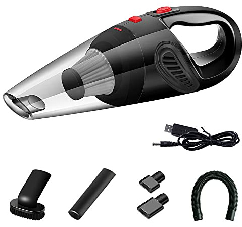 MEIION Akku Staubsauger Testsieger, Handstaubsauger Akku Mit Wandhalterung， Kabelloser Nass- & Trockensauger Mit Led Für Autositze, Teppich, Treppe, Tierhaare