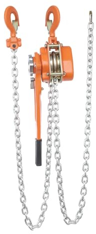 360° drehbar Kettenzug bis 1.5T Handkettenzug 3 m Hubhöhe Handhebelseilzug Handseilwinde Seil aus Kohlenstoffstahl,mit Haken,Handseilzug Seilzug Flaschenzug Hebezeuge für Lagerhaus (orange)