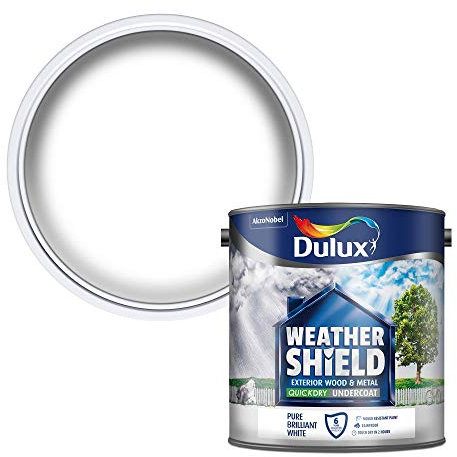 Dulux Weather Shield Quick Dry Undercoat Paint, 2.5 L - Pure Brilliant White