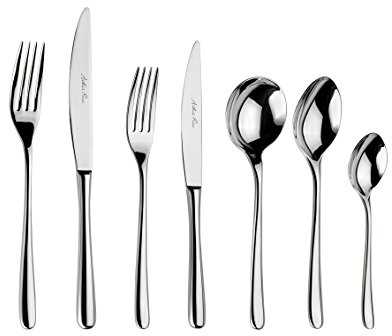 Arthur Price 42-Piece 6 Person Warwick Box Set, Silver