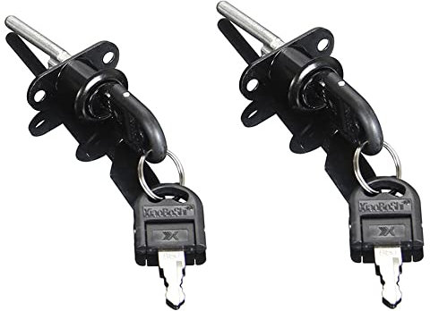 2 cerraduras de seguridad para cajones, de aleación de zinc de 16 mm, cerradura de leva con llaves, cerradura de émbolo de cajón de escritorio para armario (negro)